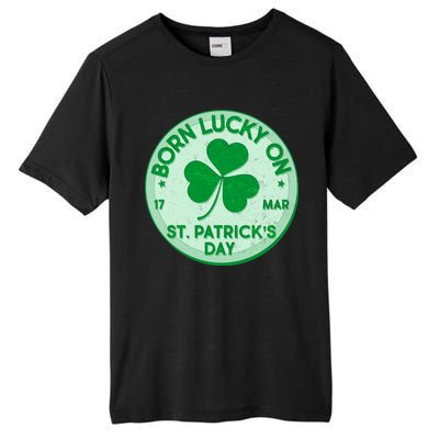 Born Lucky On St. Patrick's Day Tall Fusion ChromaSoft Performance T-Shirt