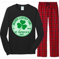 Born Lucky On St. Patrick's Day Long Sleeve Pajama Set