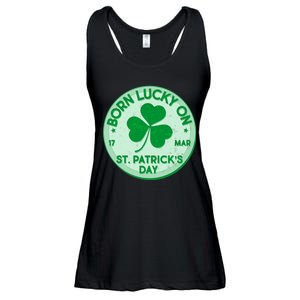 Born Lucky On St. Patrick's Day Ladies Essential Flowy Tank