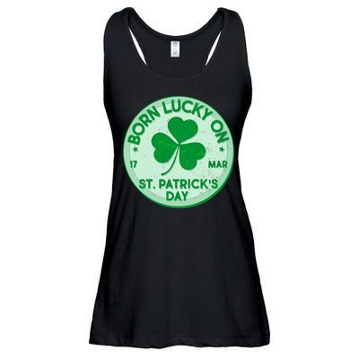 Born Lucky On St. Patrick's Day Ladies Essential Flowy Tank