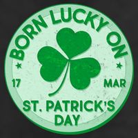 Born Lucky On St. Patrick's Day Golf Towel