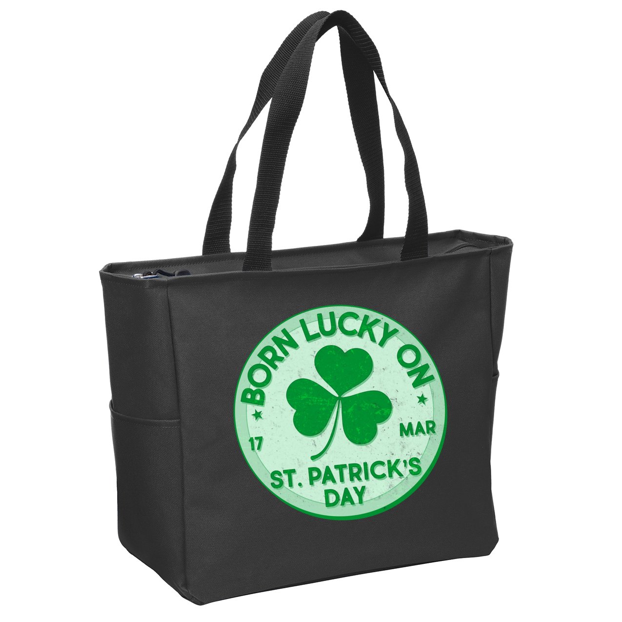 Born Lucky On St. Patrick's Day Zip Tote Bag