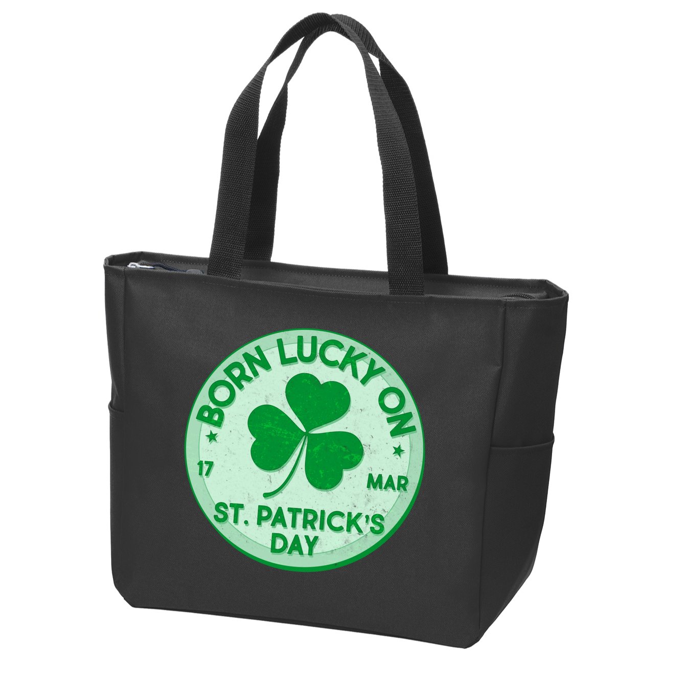 Born Lucky On St. Patrick's Day Zip Tote Bag
