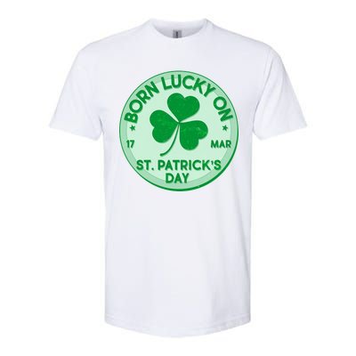 Born Lucky On St. Patrick's Day Softstyle® CVC T-Shirt