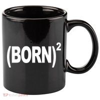 Born squared 11oz C Handle Ceramic Mug