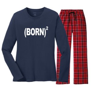 Born squared Women's Long Sleeve Flannel Pajama Set 