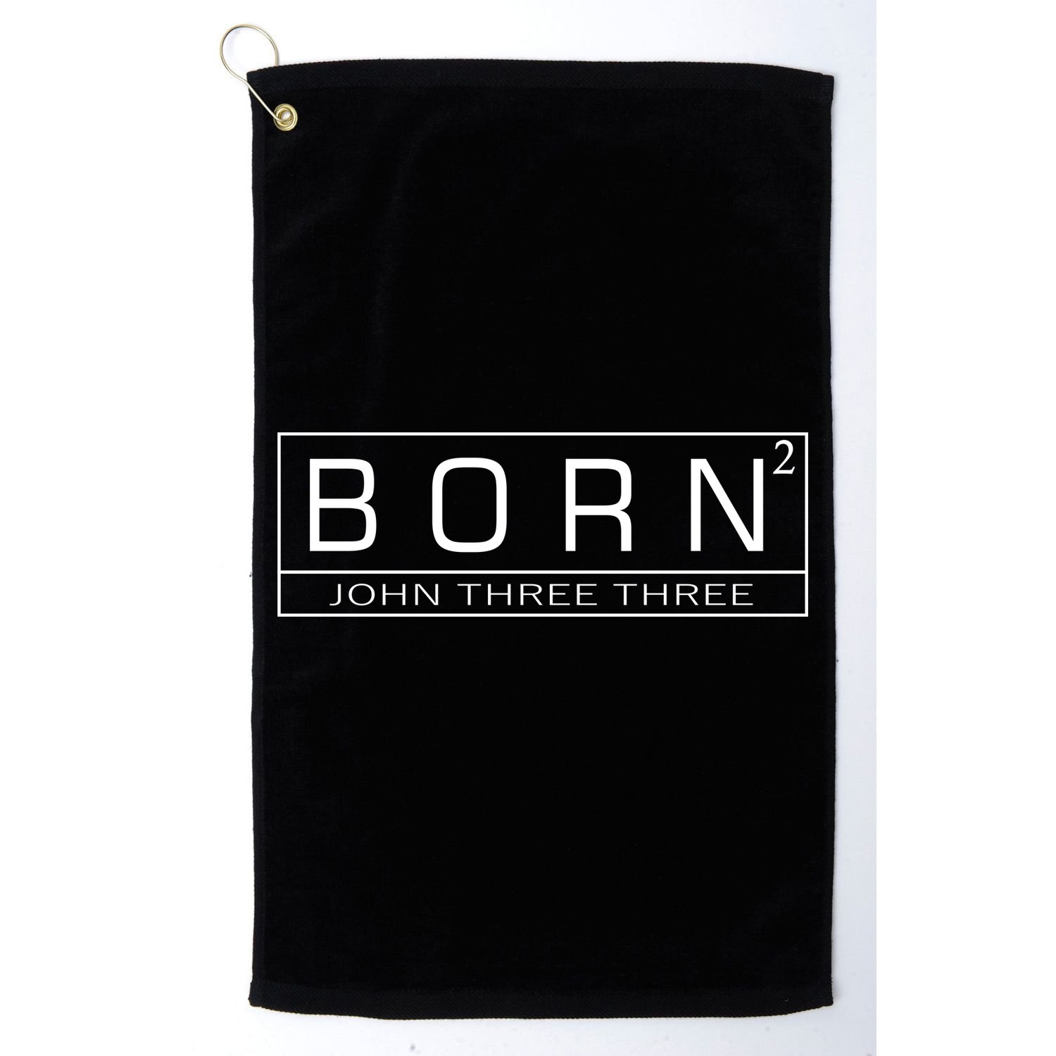 Born Squared Born Again Christian Golf Towel