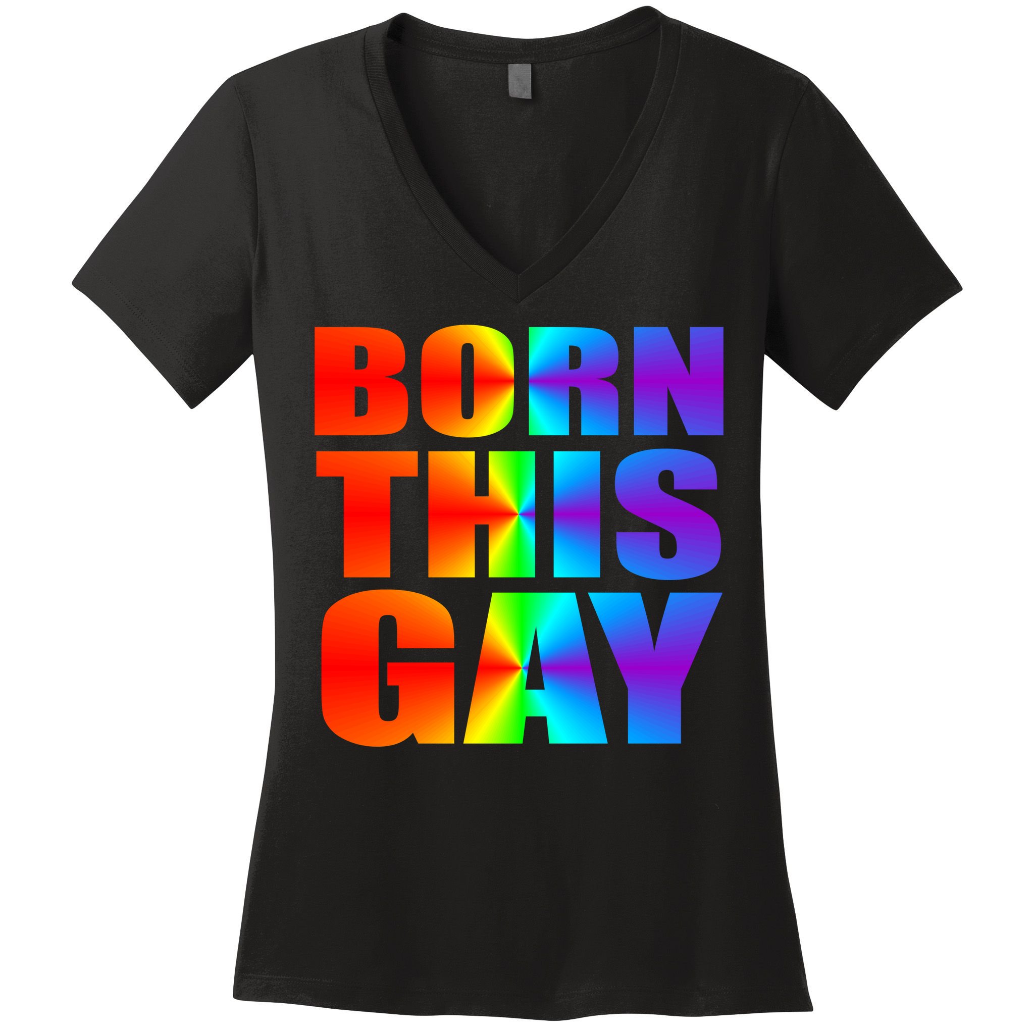 Born This Gay Pride LGBT Women's V-Neck T-Shirt