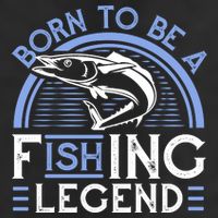 Born To Be A Fishing Legend Cool Comfort Performance Bucket Hat