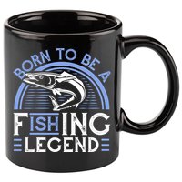Born To Be A Fishing Legend 11oz C Handle Ceramic Mug