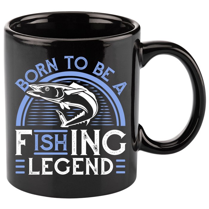 Born To Be A Fishing Legend 11oz C Handle Ceramic Mug