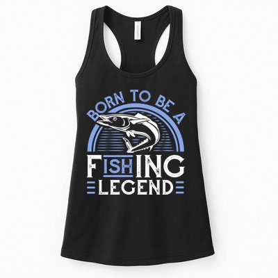 Born To Be A Fishing Legend Womens Tank Top