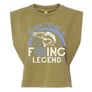 Born To Be A Fishing Legend Garment-Dyed Women's Muscle Tee