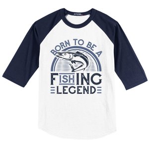 Born To Be A Fishing Legend Baseball Sleeve Shirt