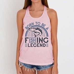 Born To Be A Fishing Legend Women's Knotted Racerback Tank