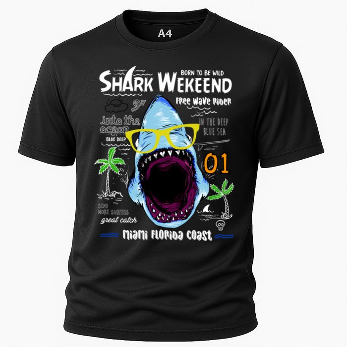 Born To Be Wild - Shark Weekend Slogans Performance Shirt