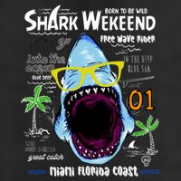Born To Be Wild - Shark Weekend Slogans Adult Drive Performance Visor