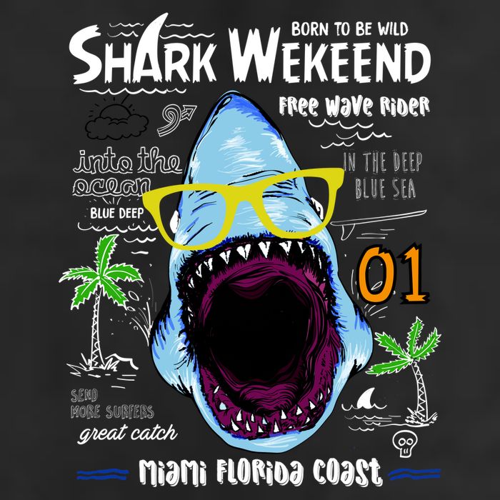 Born To Be Wild - Shark Weekend Slogans Adult Drive Performance Visor