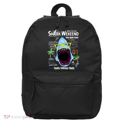 Born To Be Wild - Shark Weekend Slogans 16 in Basic Backpack