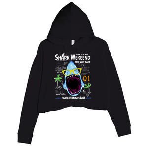 Born To Be Wild - Shark Weekend Slogans Crop Fleece Hoodie