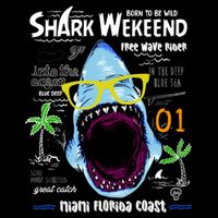 Born To Be Wild - Shark Weekend Slogans Toddler T-Shirt