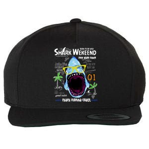 Born To Be Wild - Shark Weekend Slogans Wool Snapback Cap