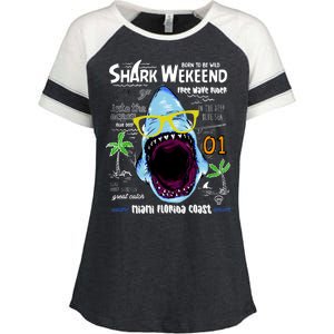 Born To Be Wild - Shark Weekend Slogans Enza Ladies Jersey Colorblock Tee