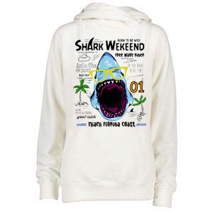 Born To Be Wild - Shark Weekend Slogans Womens Funnel Neck Pullover Hood