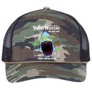 Born To Be Wild - Shark Weekend Slogans Retro Rope Trucker Hat Cap