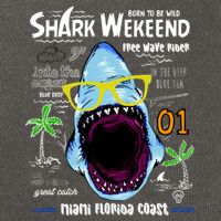 Born To Be Wild - Shark Weekend Slogans Cotton Canvas Backpack