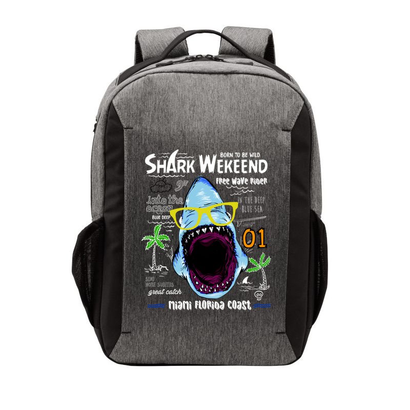 Born To Be Wild - Shark Weekend Slogans Vector Backpack