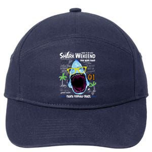 Born To Be Wild - Shark Weekend Slogans 7-Panel Snapback Hat