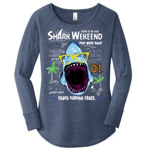 Born To Be Wild - Shark Weekend Slogans Women's Perfect Tri Tunic Long Sleeve Shirt