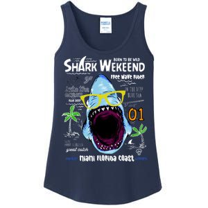 Born To Be Wild - Shark Weekend Slogans Ladies Essential Tank