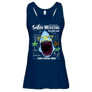 Born To Be Wild - Shark Weekend Slogans Ladies Essential Flowy Tank