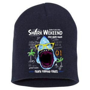 Born To Be Wild - Shark Weekend Slogans Short Acrylic Beanie