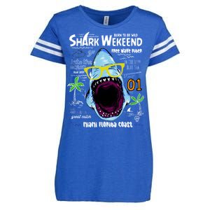 Born To Be Wild - Shark Weekend Slogans Enza Ladies Jersey Football T-Shirt