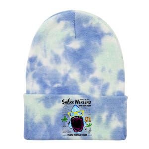 Born To Be Wild - Shark Weekend Slogans Tie Dye 12in Knit Beanie