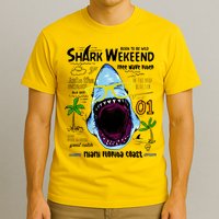 Born To Be Wild - Shark Weekend Slogans T-Shirt