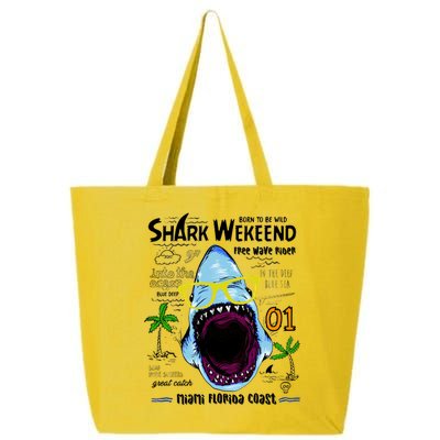 Born To Be Wild - Shark Weekend Slogans 25L Jumbo Tote