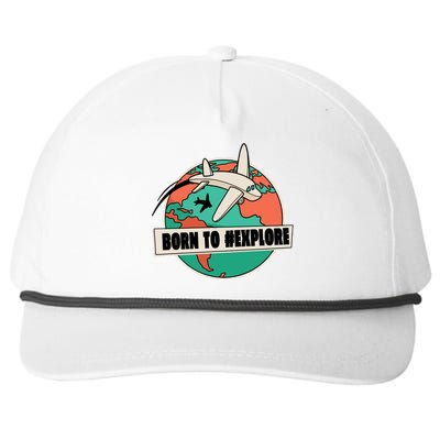 Born To Explore Snapback Five-Panel Rope Hat