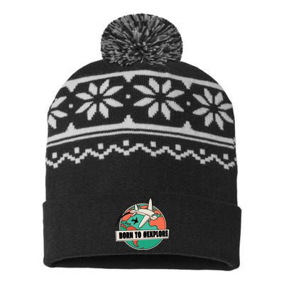 Born To Explore USA-Made Snowflake Beanie