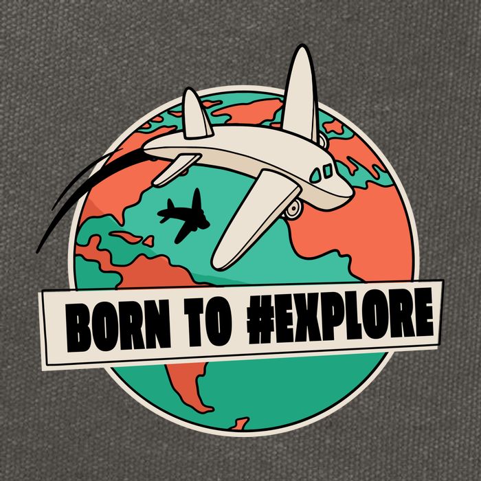 Born To Explore Cotton Canvas Backpack