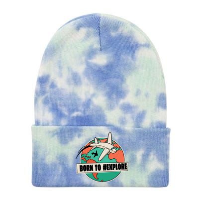 Born To Explore Tie Dye 12in Knit Beanie