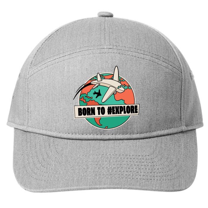 Born To Explore 7-Panel Snapback Hat