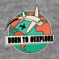 Born To Explore 7-Panel Snapback Hat