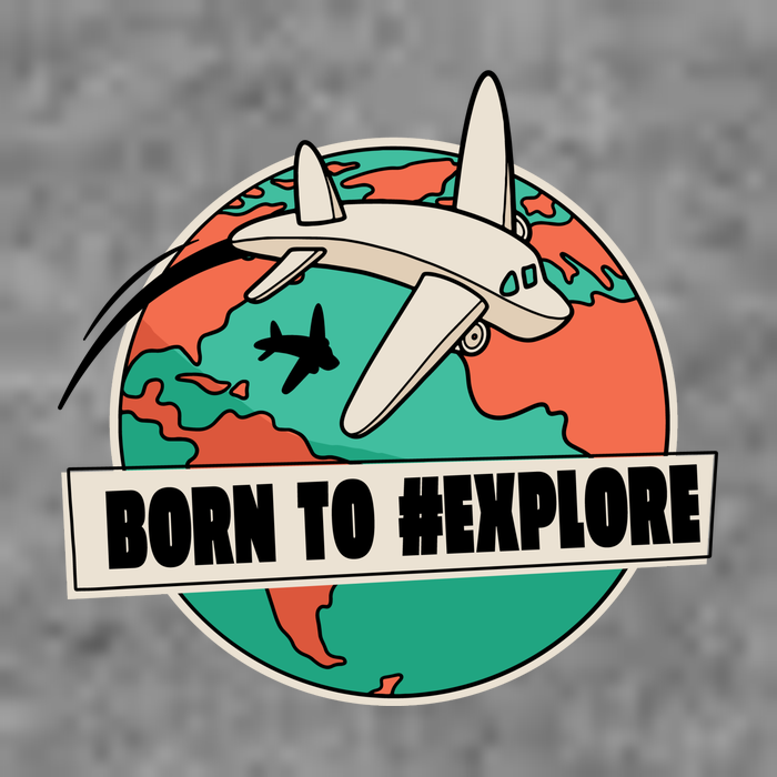Born To Explore 7-Panel Snapback Hat