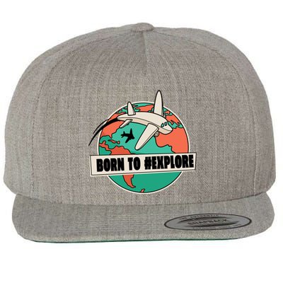 Born To Explore Wool Snapback Cap