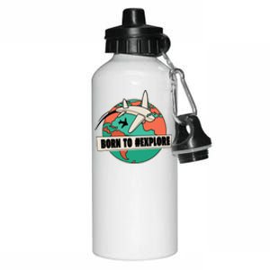 Born To Explore Aluminum Water Bottle 