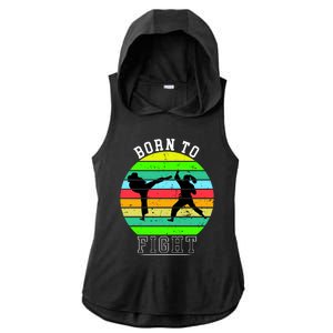 Born To Fight Ladies PosiCharge Tri-Blend Wicking Draft Hoodie Tank